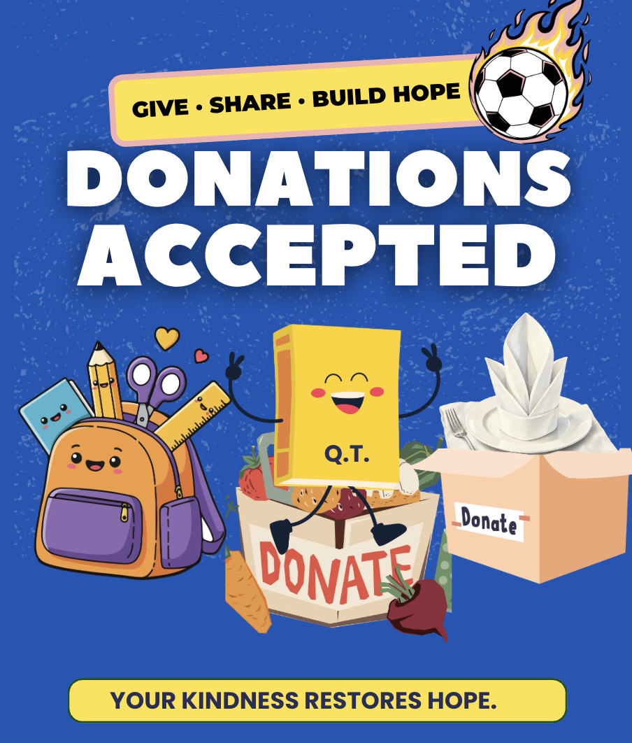 Donation illustration showing meals, ministry resources, and hope