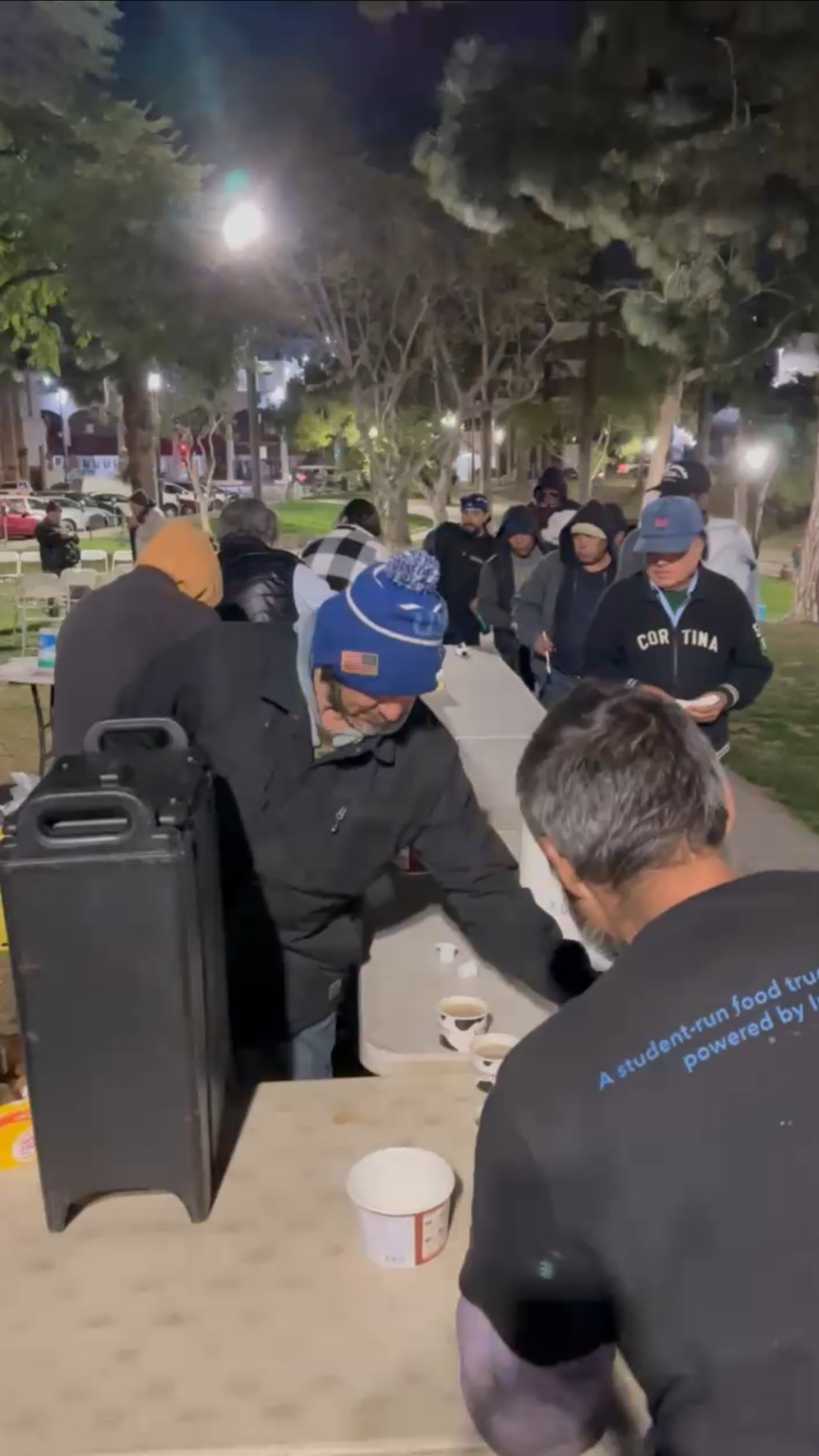 The ministry continues into the evening at MacArthur Park