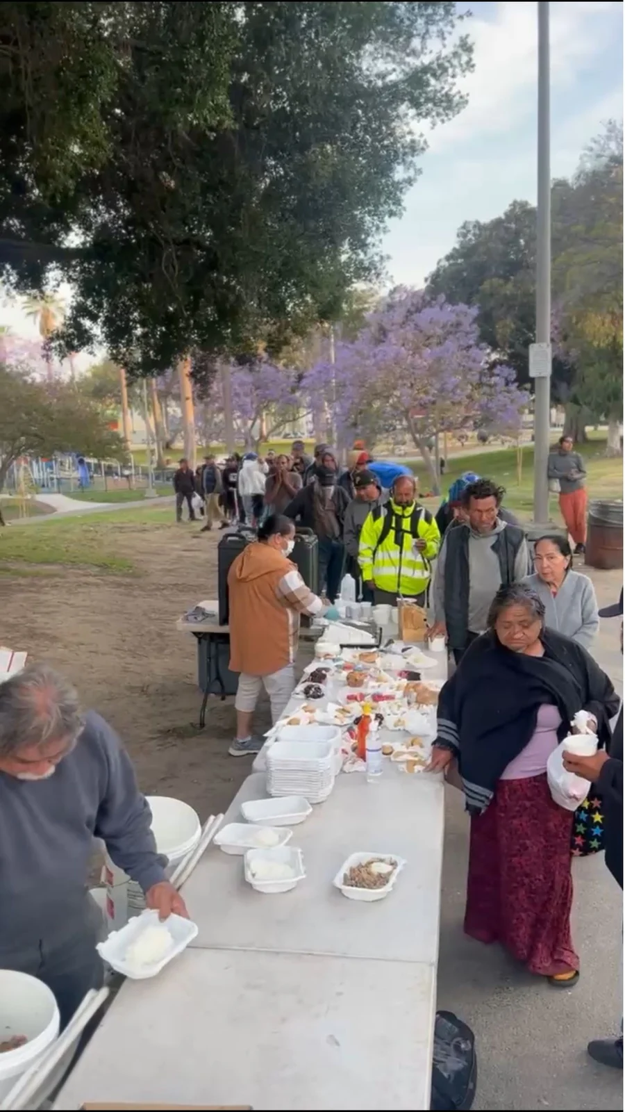 Serving meals and practical care at MacArthur Park